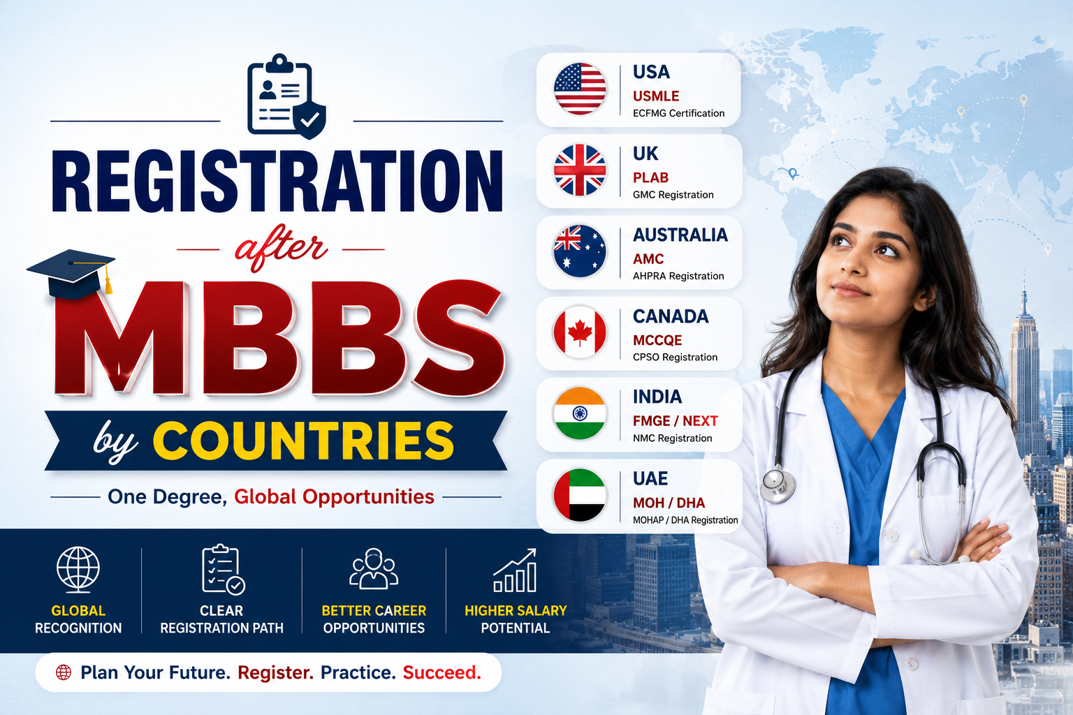 Registration After MBBS by Each Country